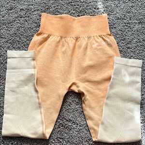 AYBL Peach and Beige Leggings
